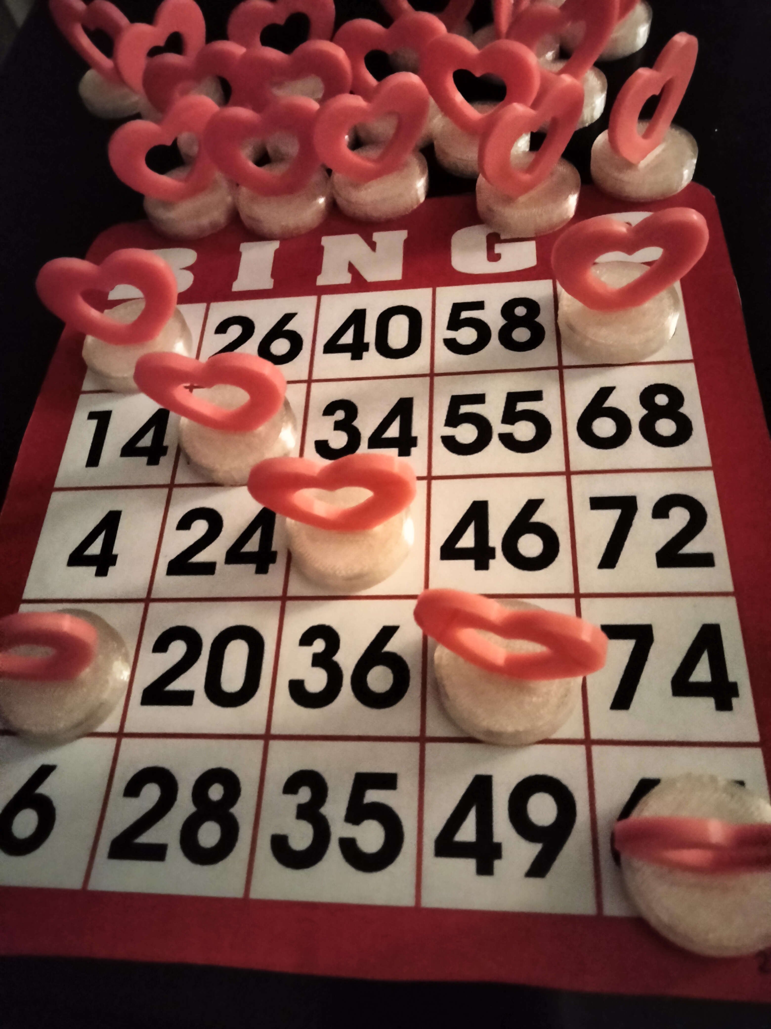 Heart Bingo/Game pieces