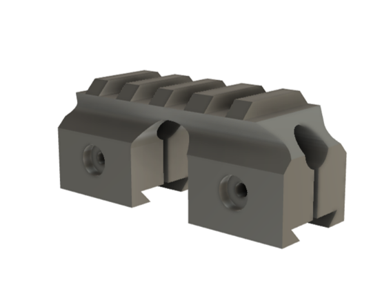 Chaser Rail Mod - Add picatinny rail while still allowing use of the fixed sites
