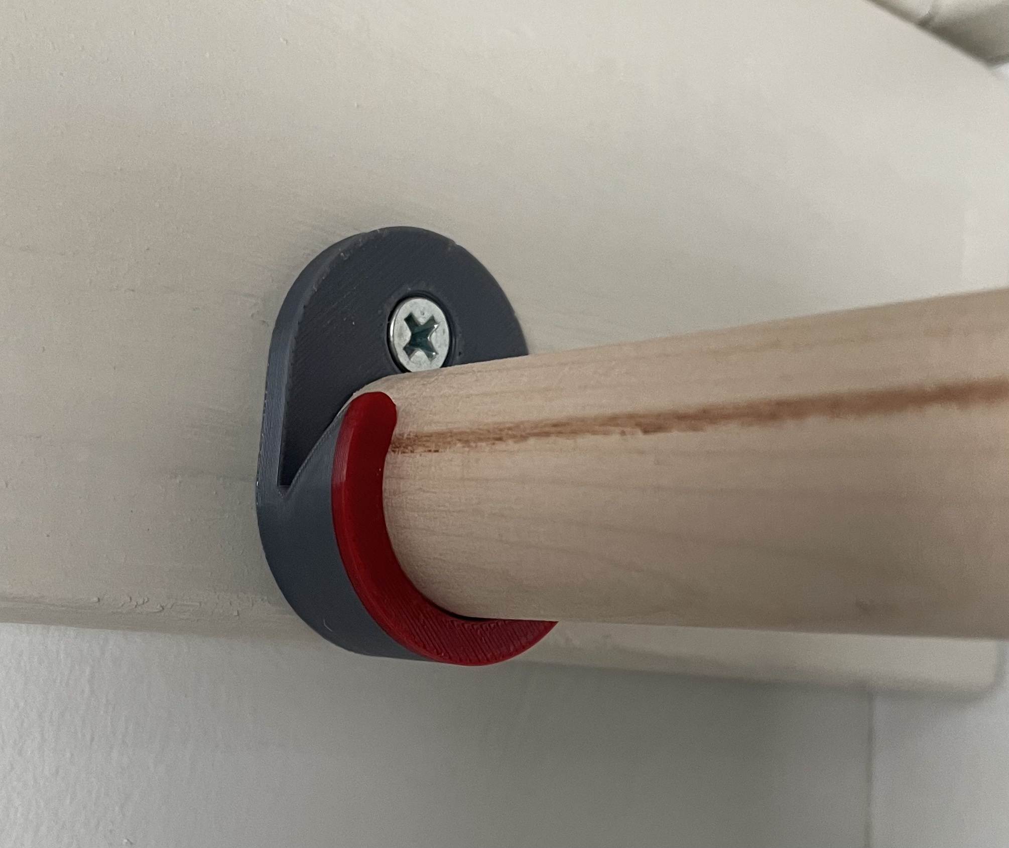 Wardrobe Hanging Rod Holder/Bracket - Clip-in