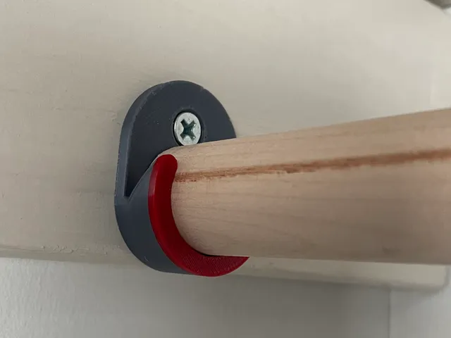 Wardrobe Hanging Rod Holder/Bracket - Clip-in