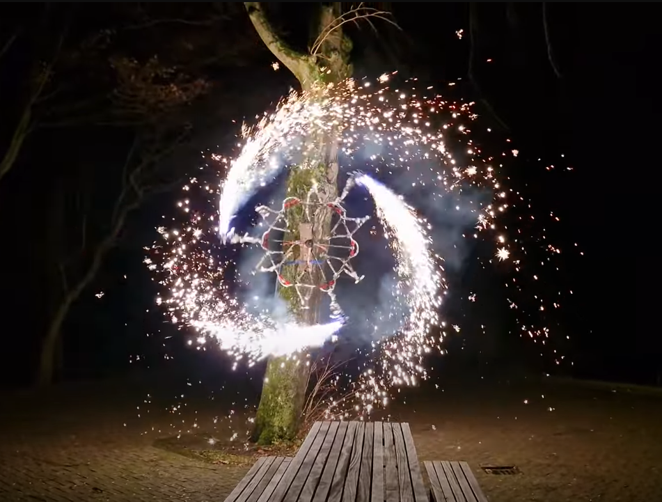3D fireworks wheel