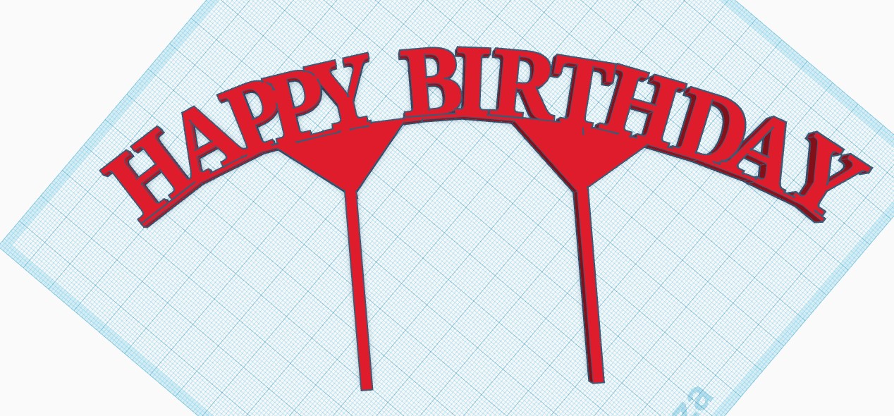 happy birthday cake lettering