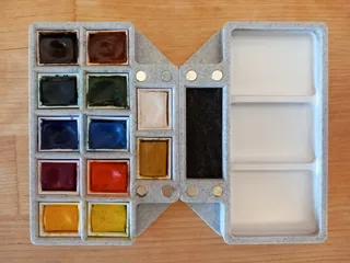 Mini Paint Palette 2 [with 8 paint compartments] by BuildX, Download free  STL model
