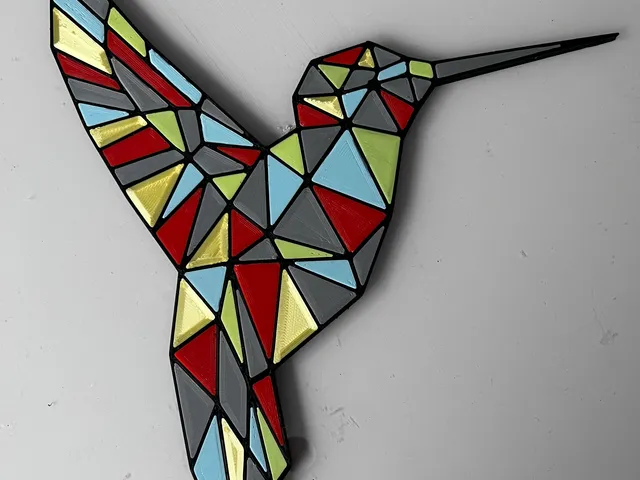 Oiseau mosaique puzzle wall art
