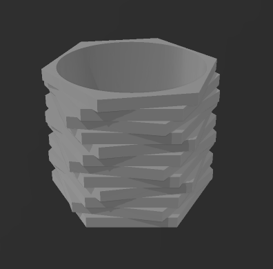pot à fleur hexagonal