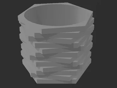 pot à fleur hexagonal