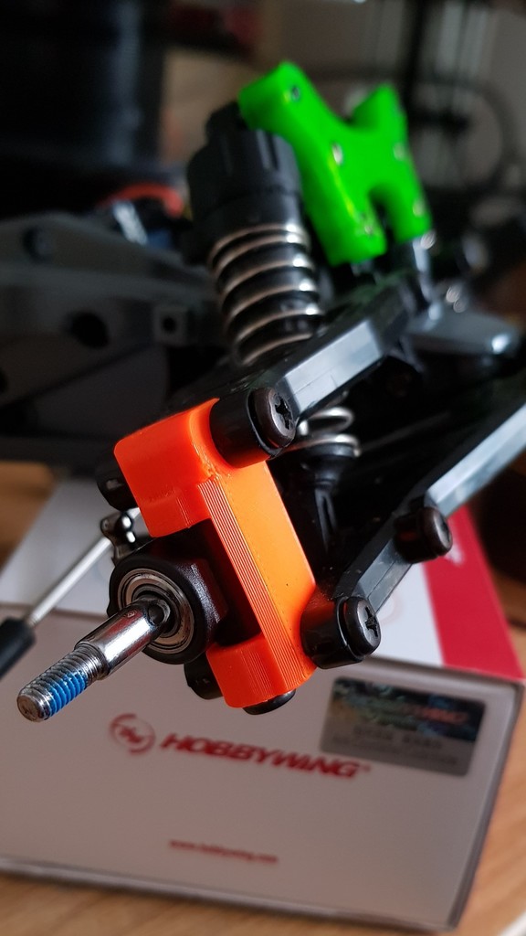 Tamiya DT-03 caster blocks - front wheel hex mod