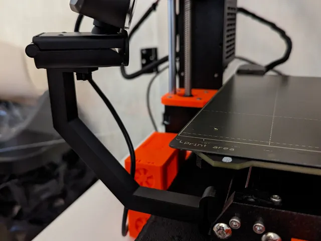 Webcam mount with printable screw