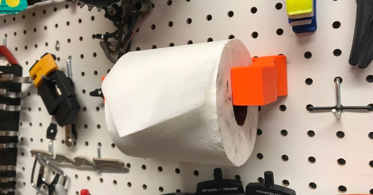 Toilet paper roll holder for pegboard by cmh