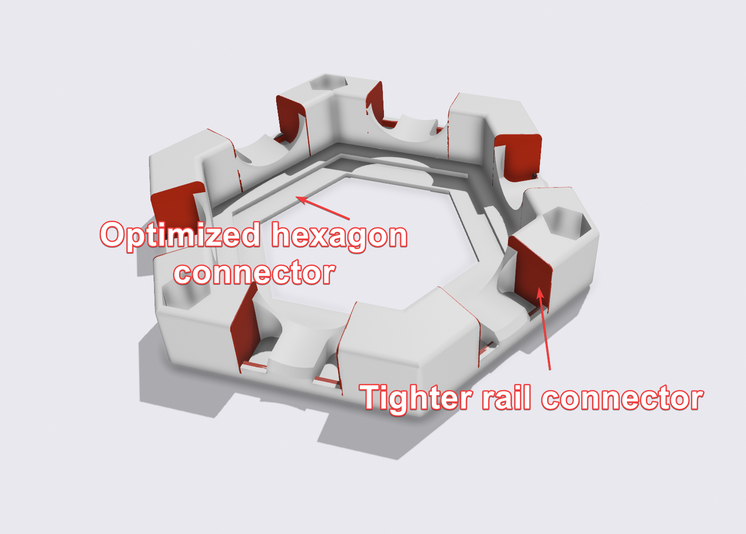 Basic tile with tighter grip to spacers and rails (Gravitrax compatible)