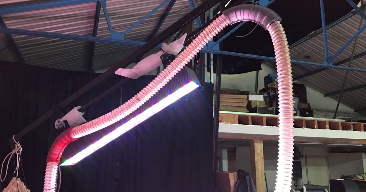 Suspended Vacuum Hose Holder for CNC / Wood Tools by Renba Download free STL model