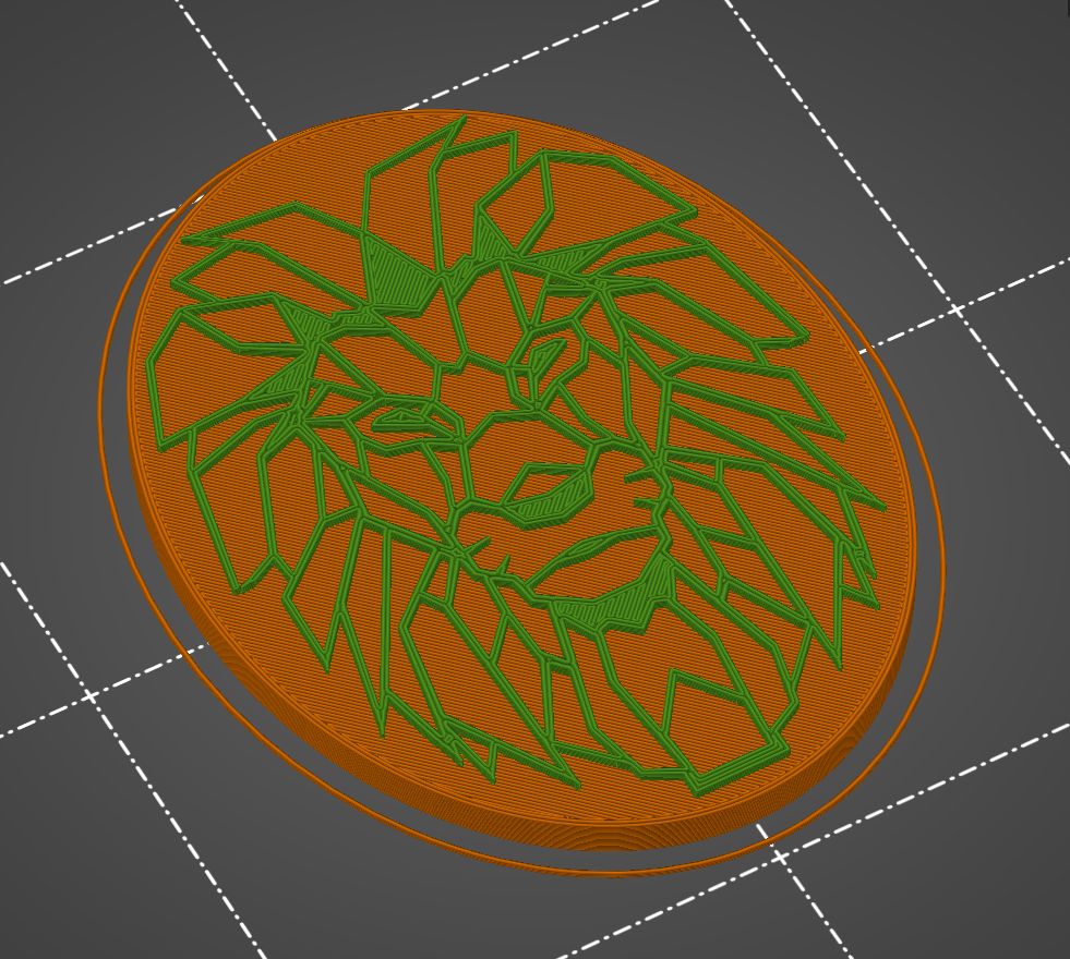 Lion head brooch