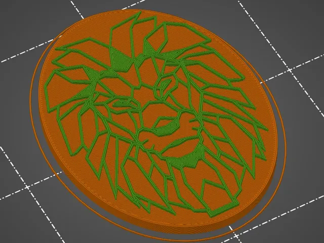 Lion head brooch
