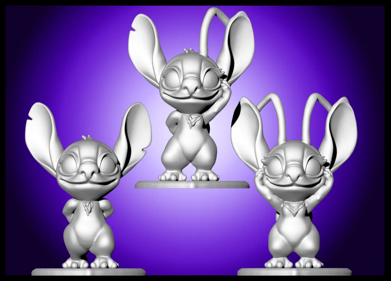 Stitch/Angel modelling lovely cartoon Character model building