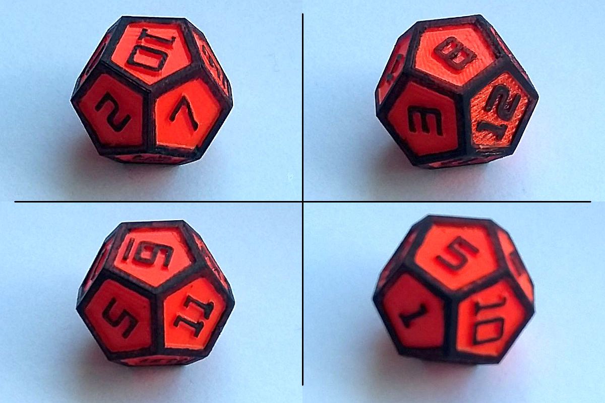 Dodecahedron dice - 12 sided