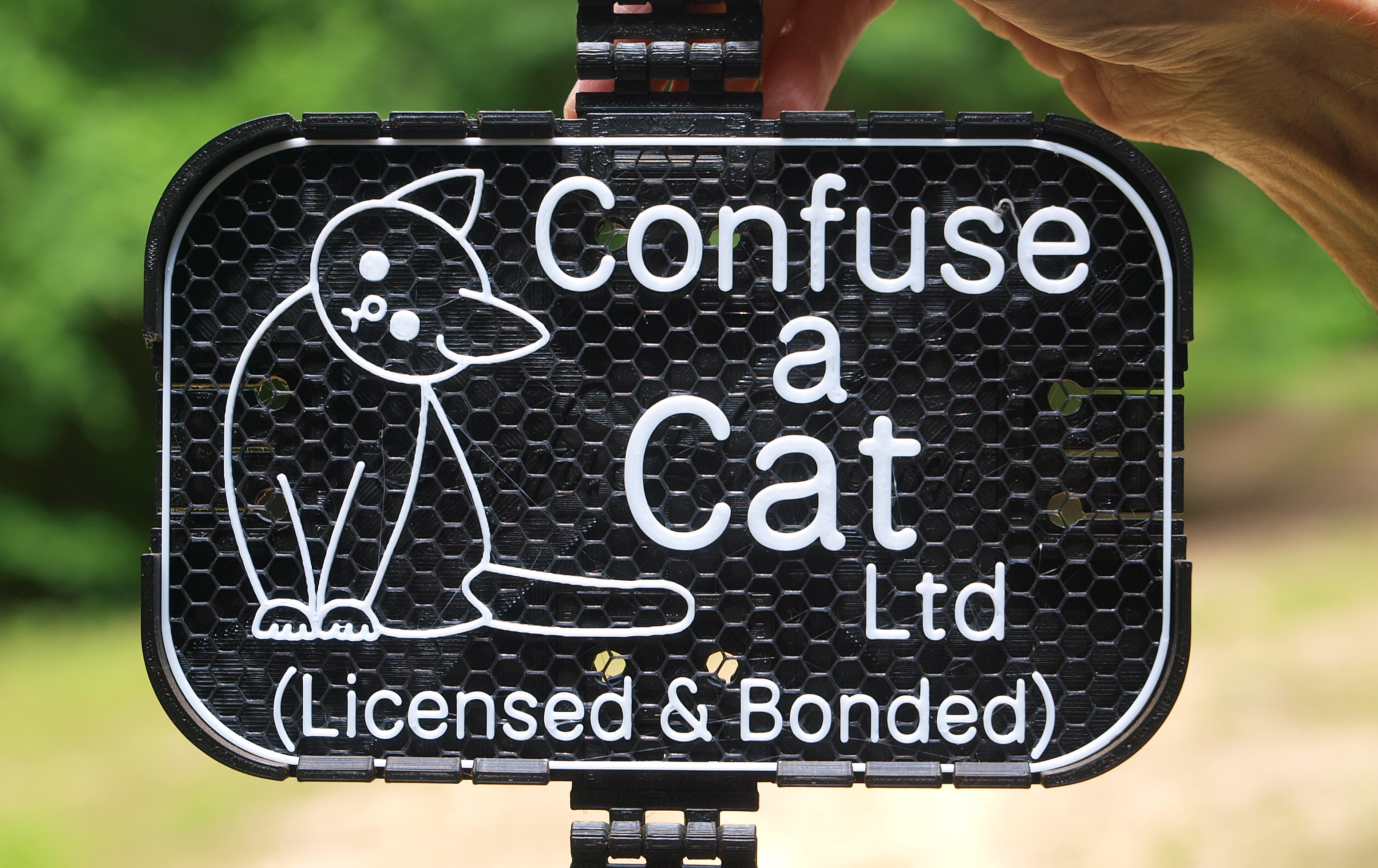Confuse a Cat sign