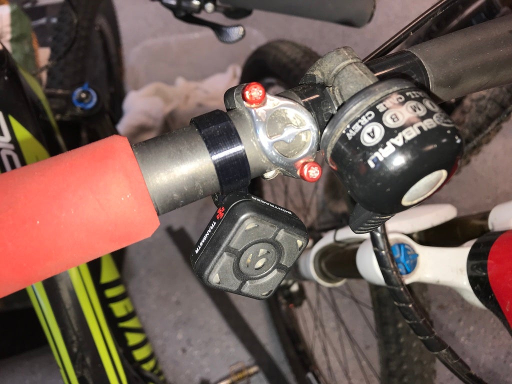 Under handlebar mount for Bontrager Transmitr remote for lights by cmh