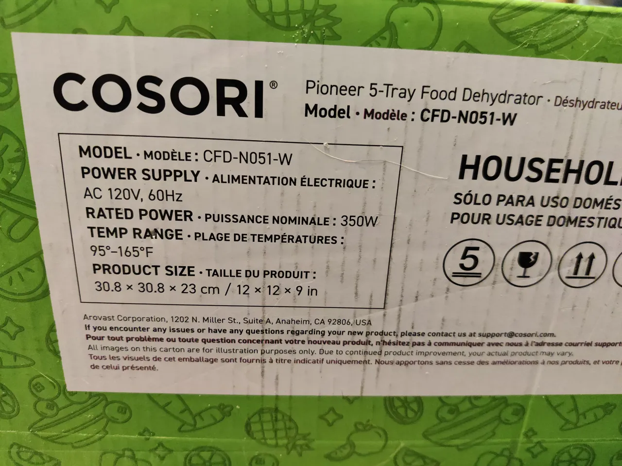 Corsori Food Dehydrator (CFD-N051-W) Modification to Filament