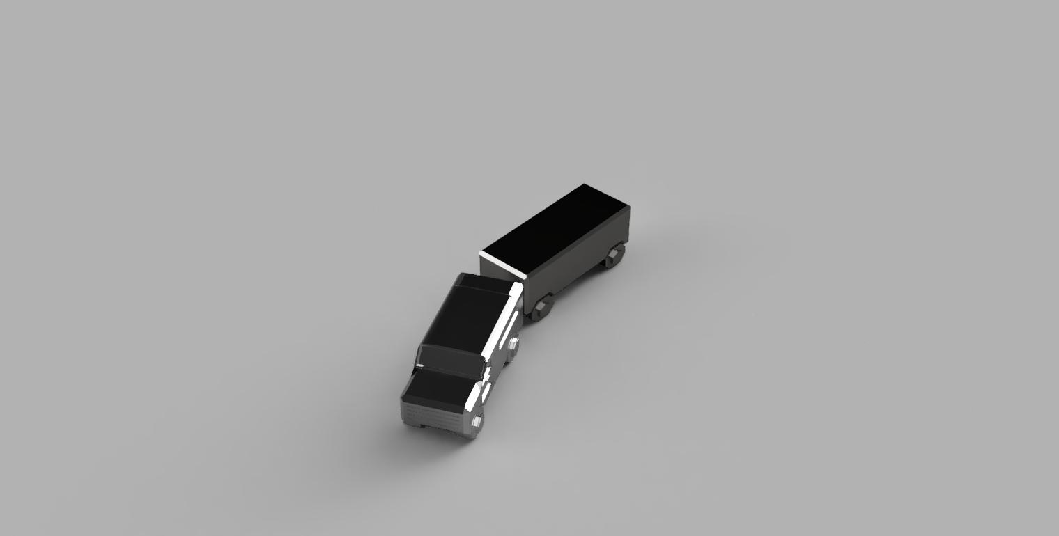 Toy Truck With Trailer & Hitch