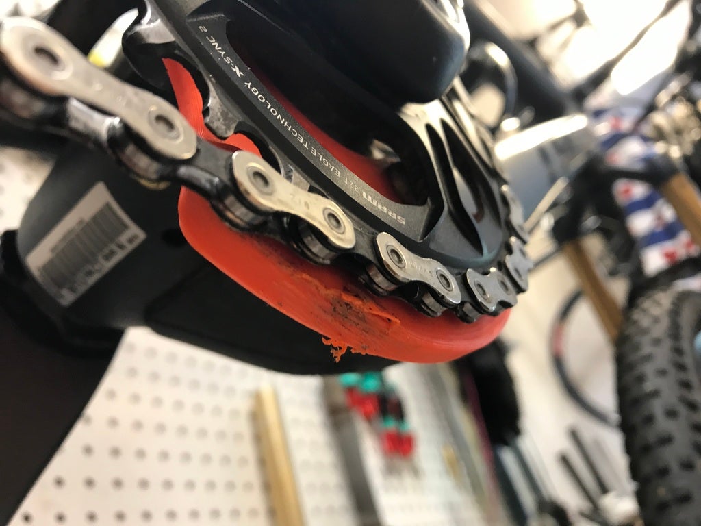 Mountain bike bash guard and best sale chain guide