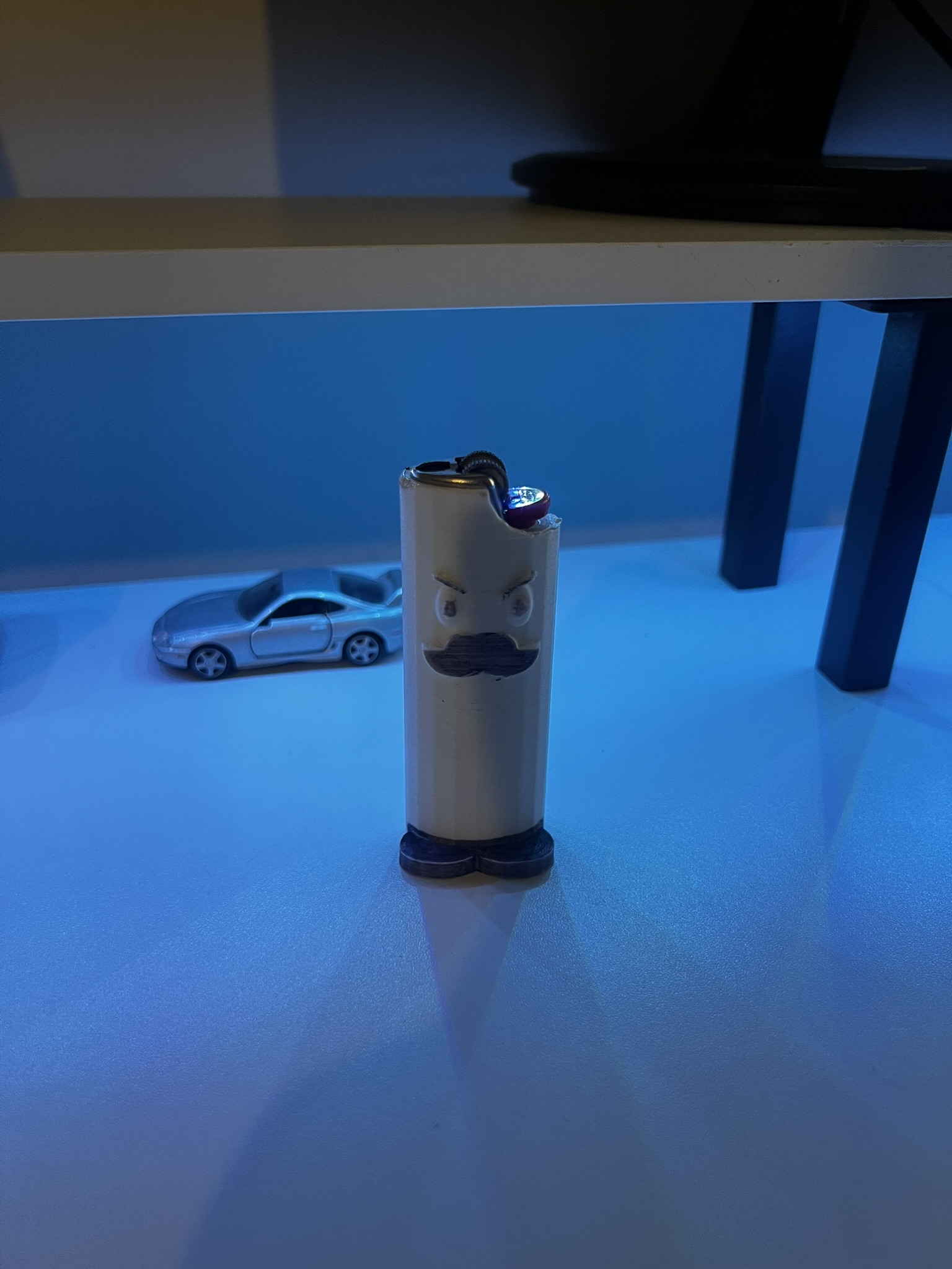 Mr. Mustache Bic lighter case