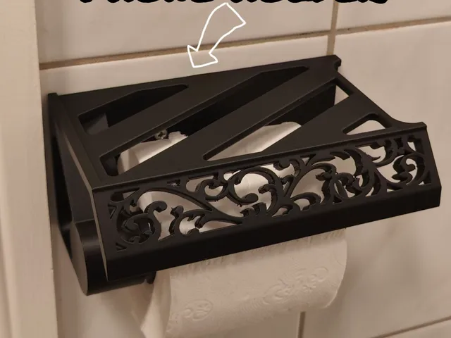 Toilet Paper Holder with Phone Shelf (no support version available too)