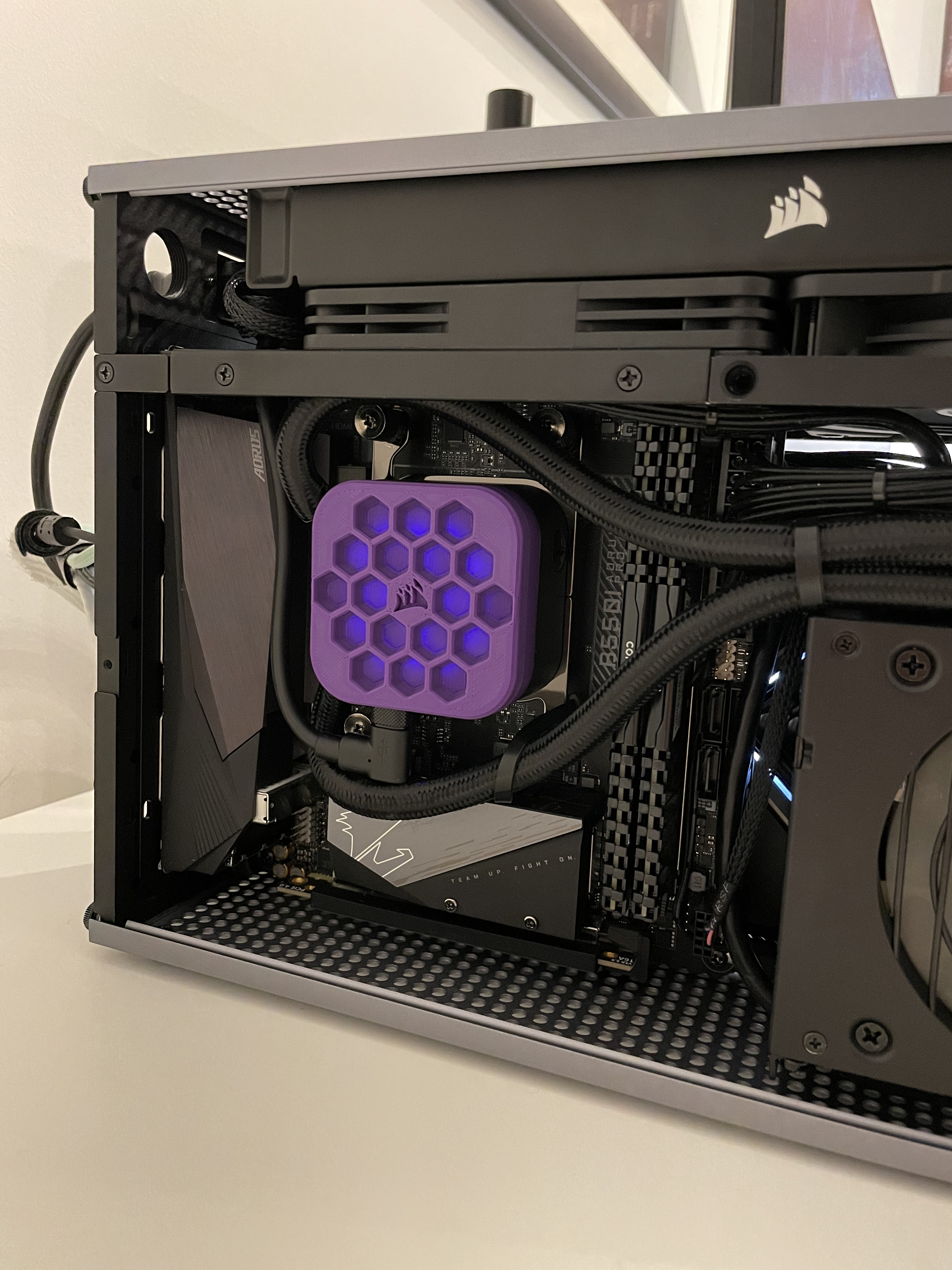 Corsair H100i RGB Elite Low Profile Pump Cover
