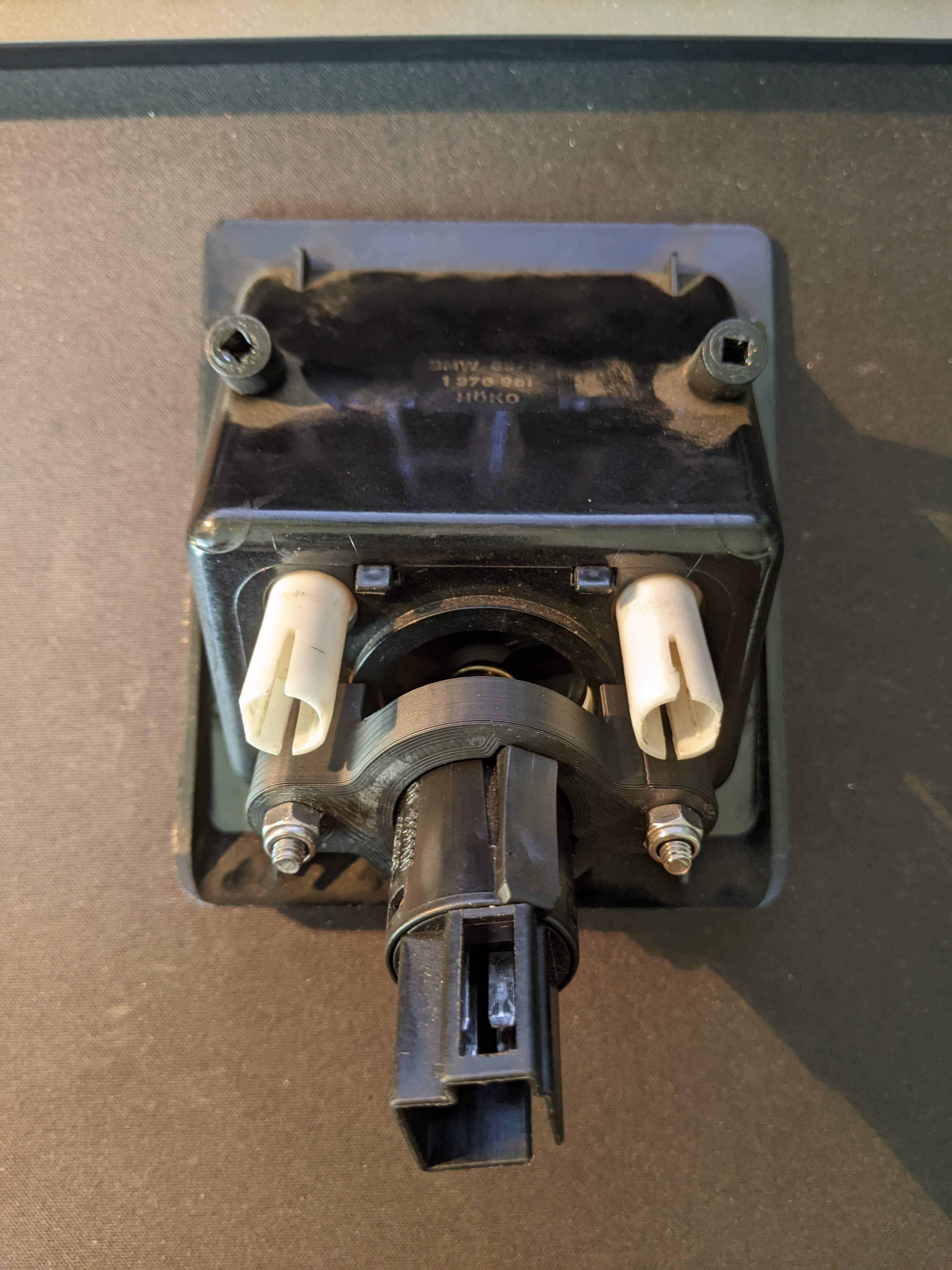 BMW E30 Headlight aim switch bracket (retrofit electrical system) by