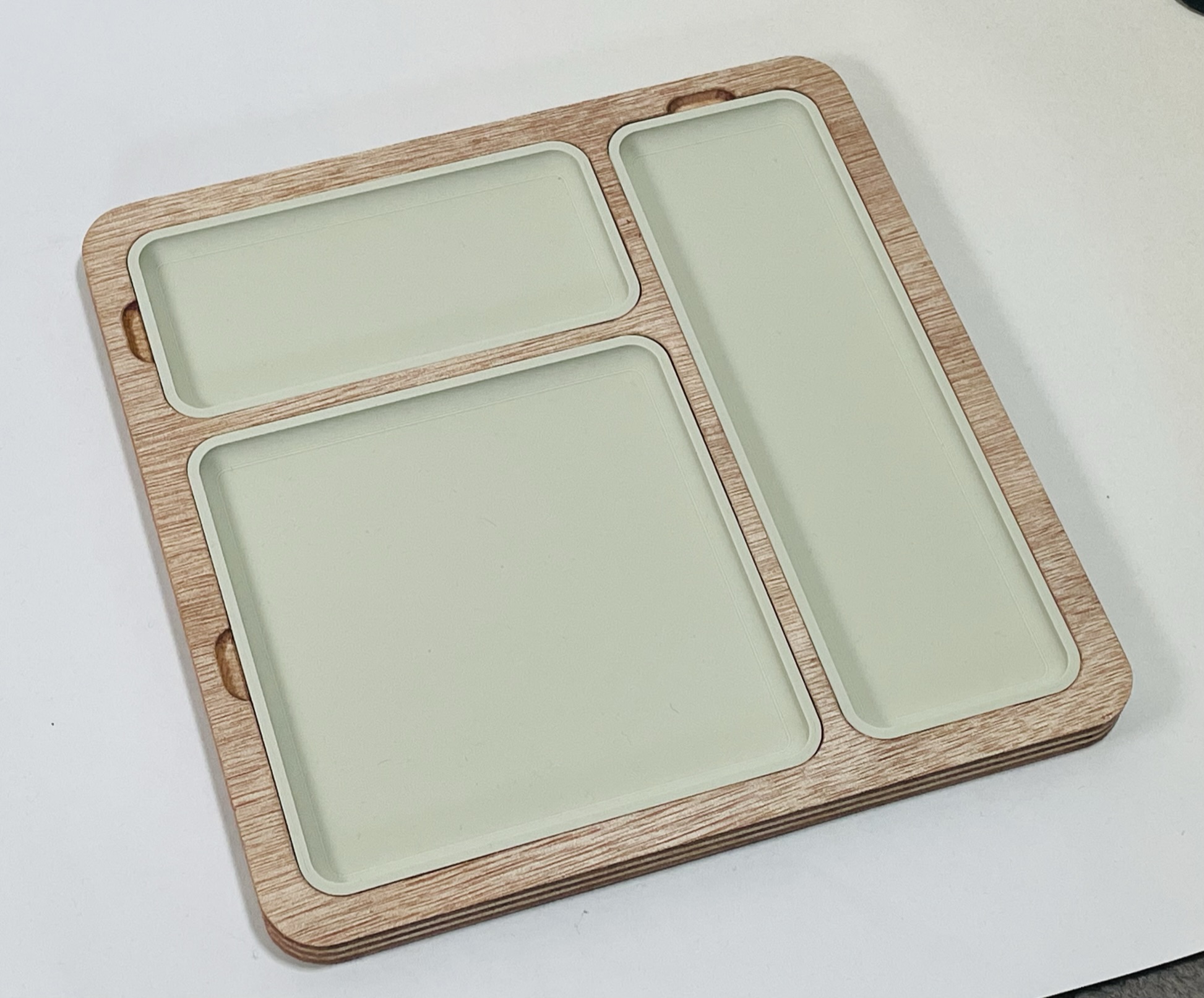 Catch all tray with removable compartments
