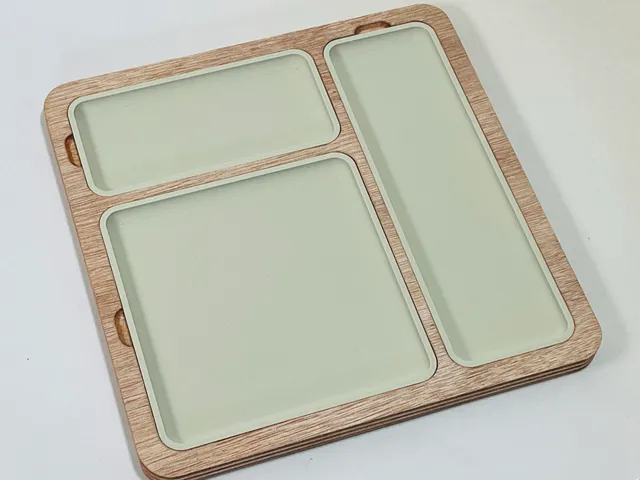 Catch all tray with removable compartments