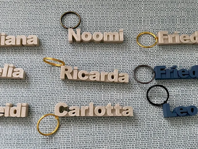 Keychain name tag (Carlotta, Emma, Felia, Frieda, Heidi, Liliana, Merle, Mira, Noomi, Ricarda, Leo, Elias, Samu,)