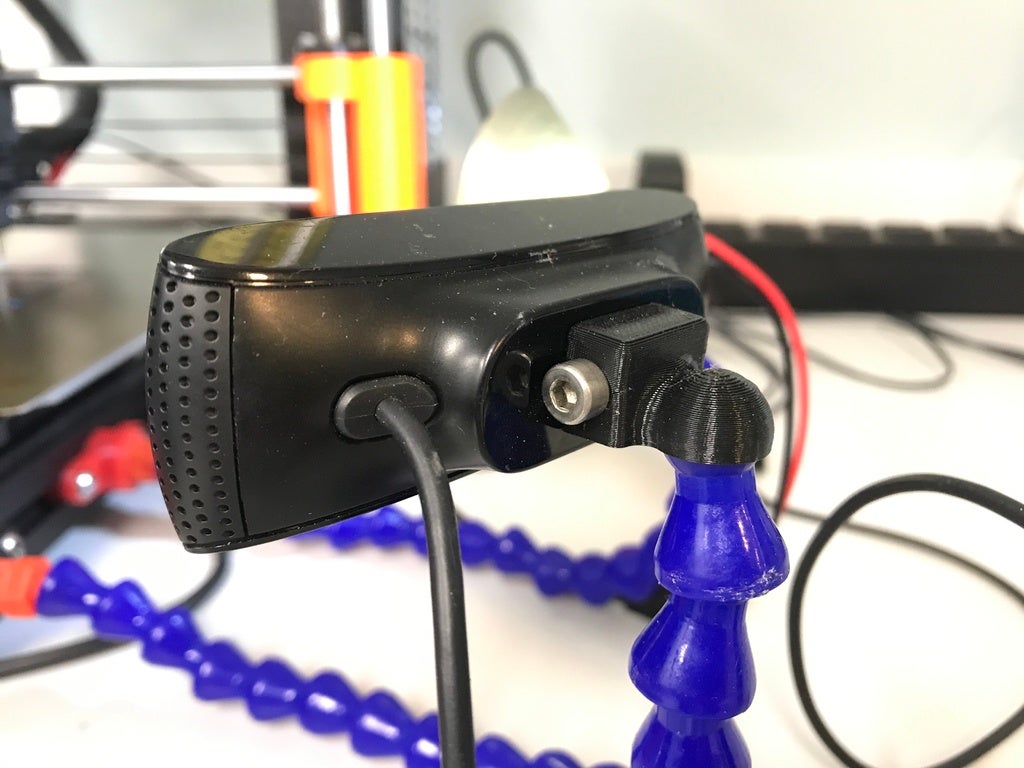 Camera mount for Logitech C910 on Loc line