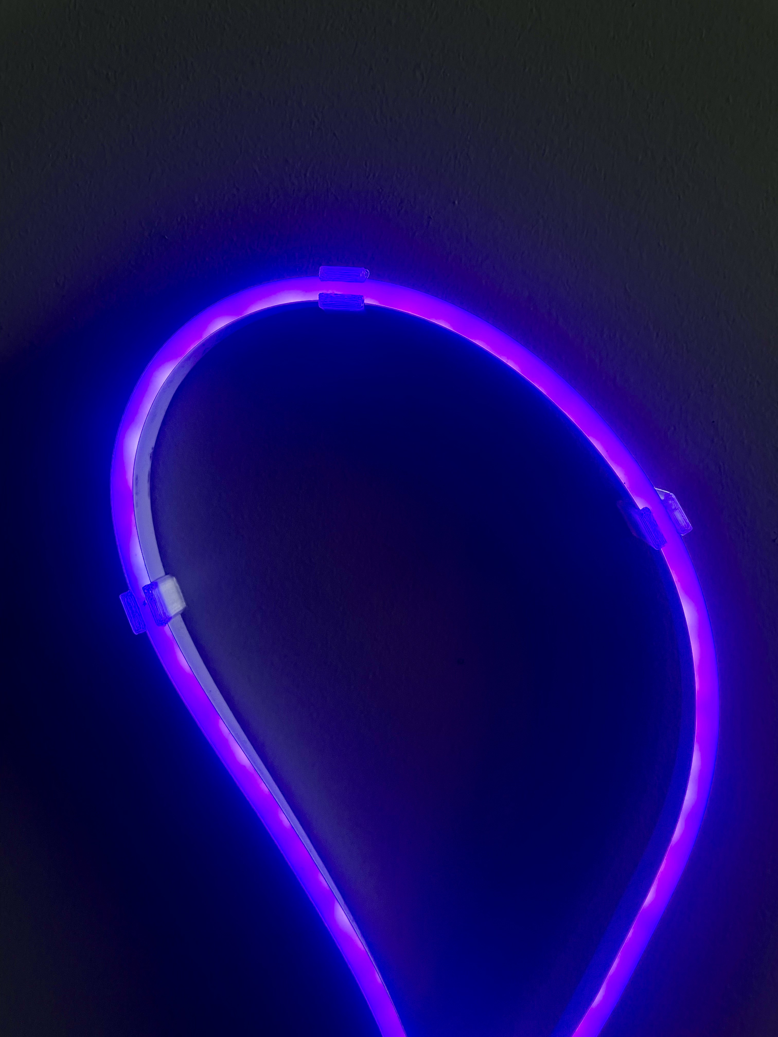 Neon LED stip small wall mount / hanger