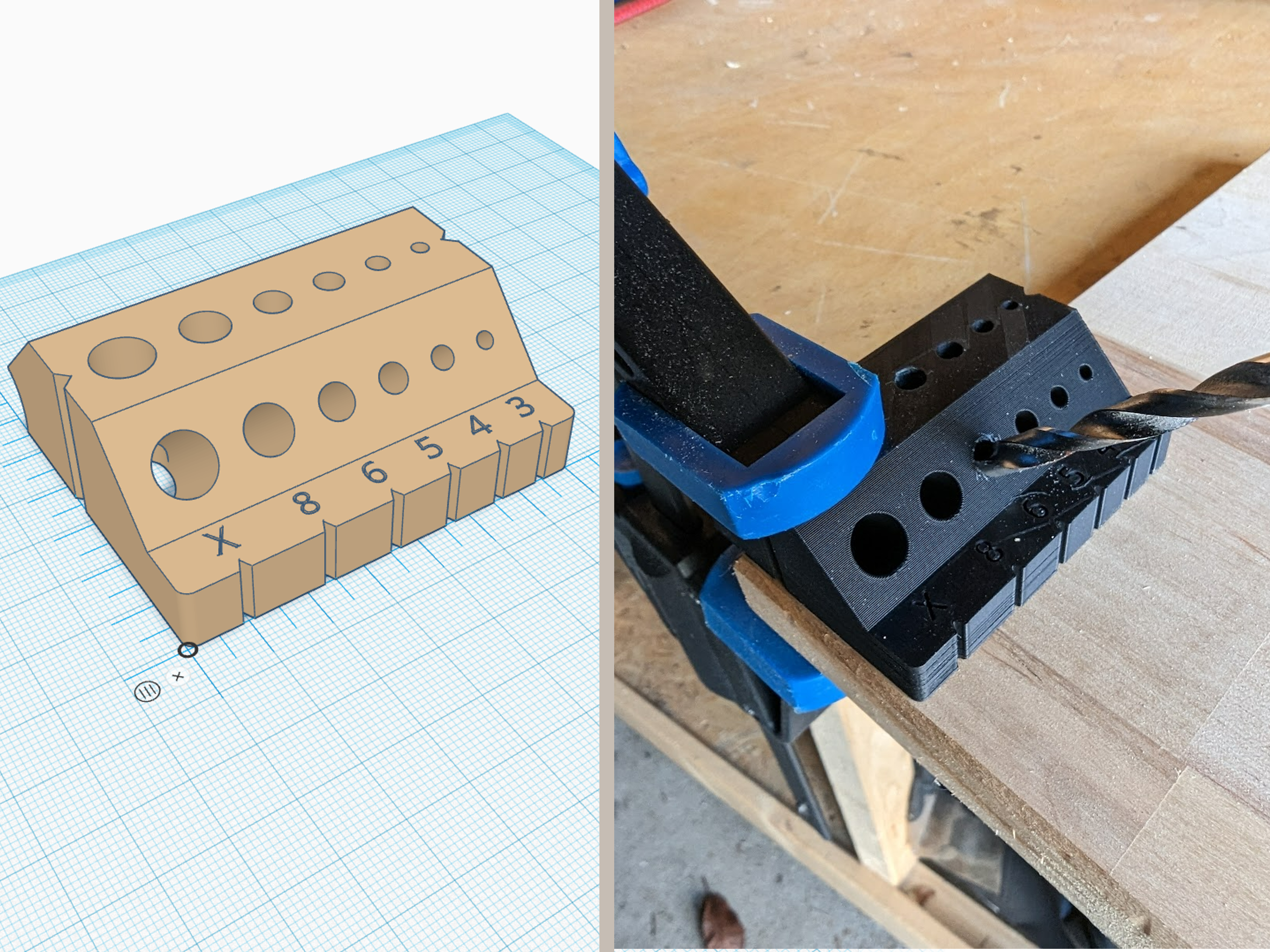 90° and 45° Drilling guide