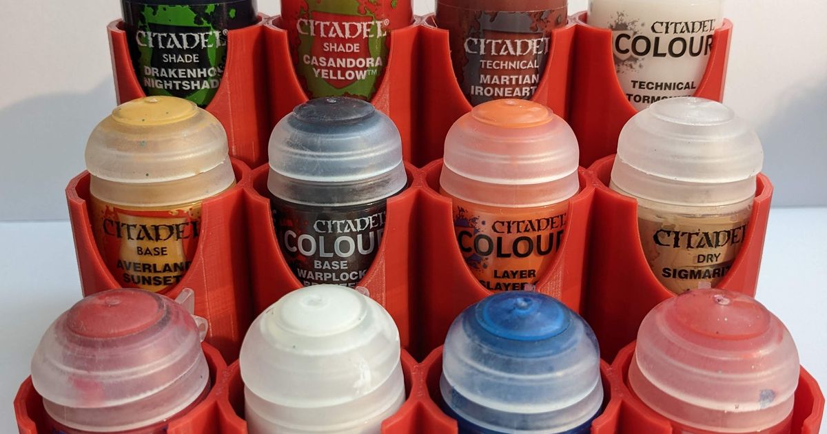 Citadel paint holders by Legoferret Download free STL model