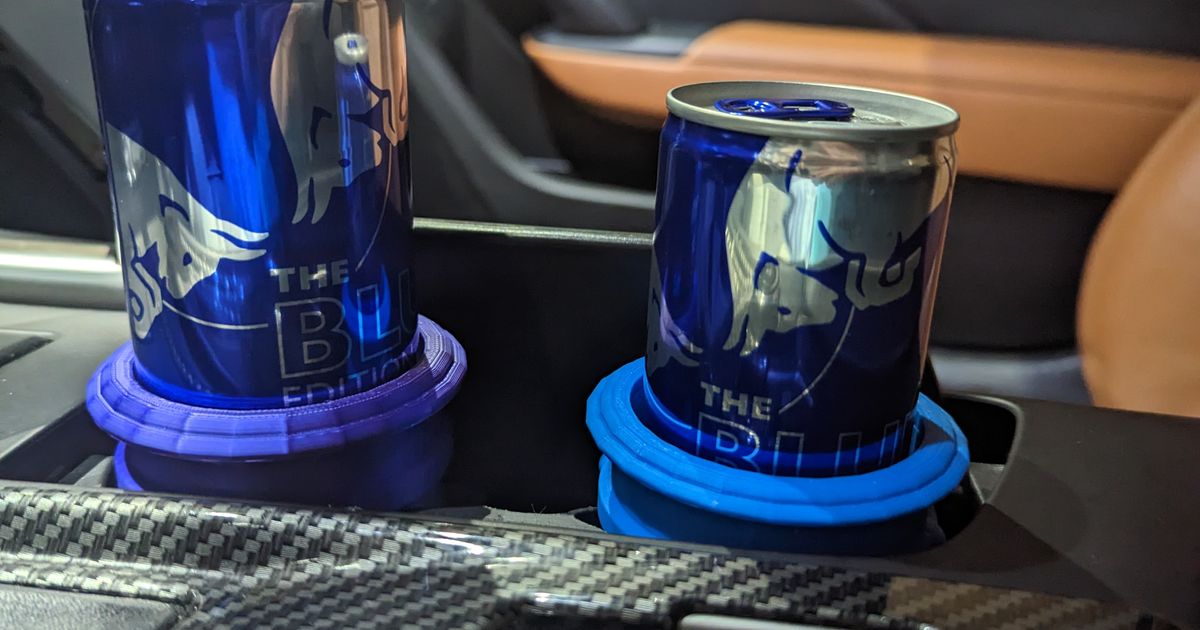 Red Bull 12floz and 8.4floz Cup Holders by djunod Download free STL model