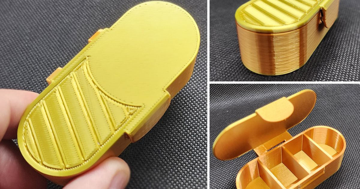 Mini Snap Pill Box - Print in place by Triple G Workshop, Download free  STL model