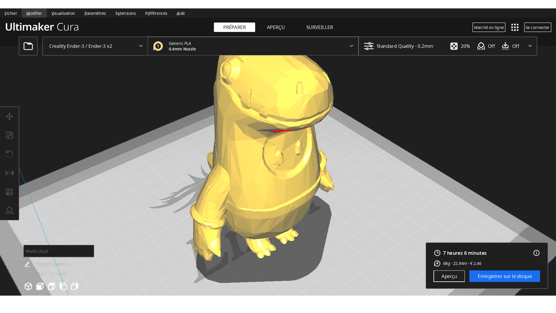 Fall guys t-rex low poly