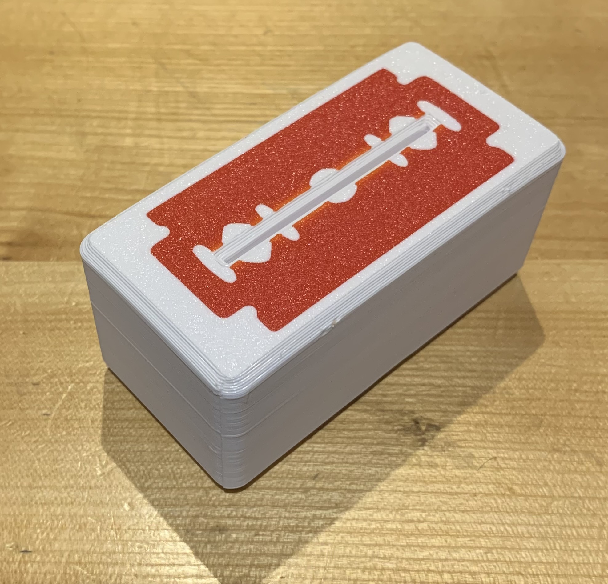Gridfinity blade disposal box 2x1x{5, 6, 7, 8}
