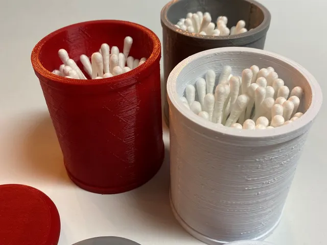 Q-tip box of perfect size for bathroom or makeup desk