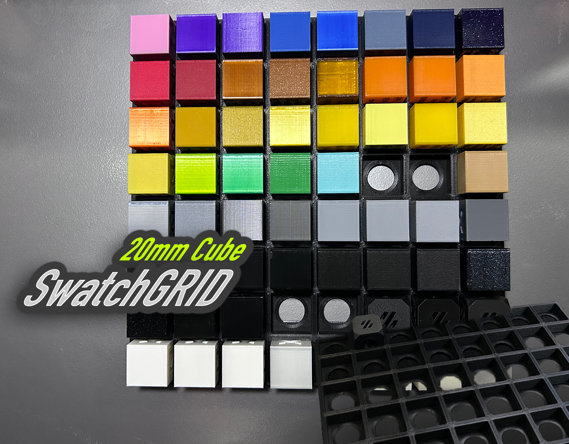 SwatchGRID - 20mm Calibration Cube Holder