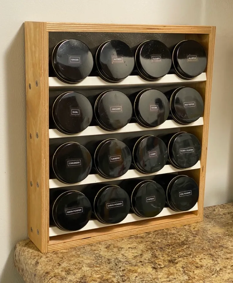 Sideways spice online rack