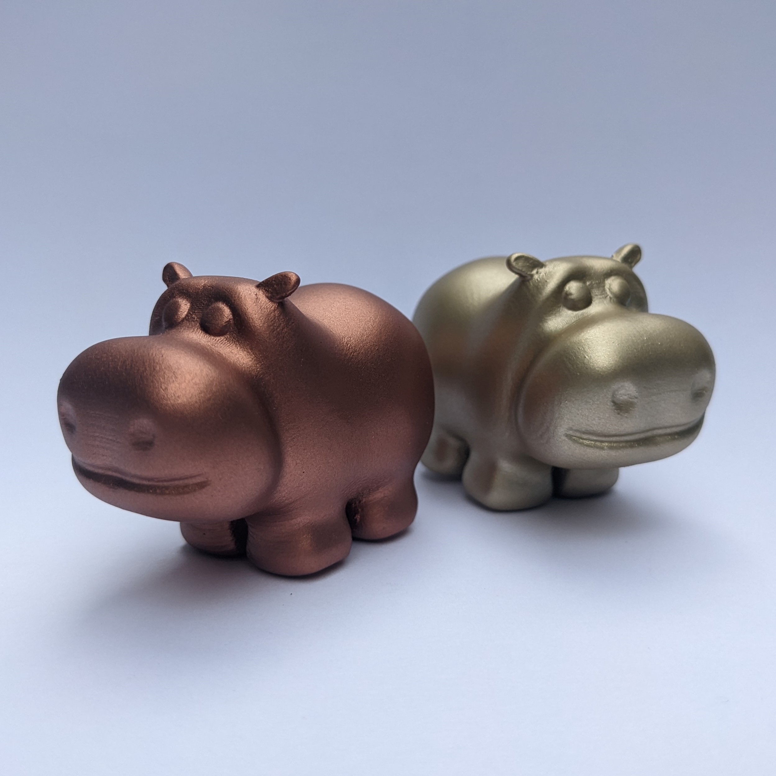 Cute hippo animal model 3D model thumbnail
