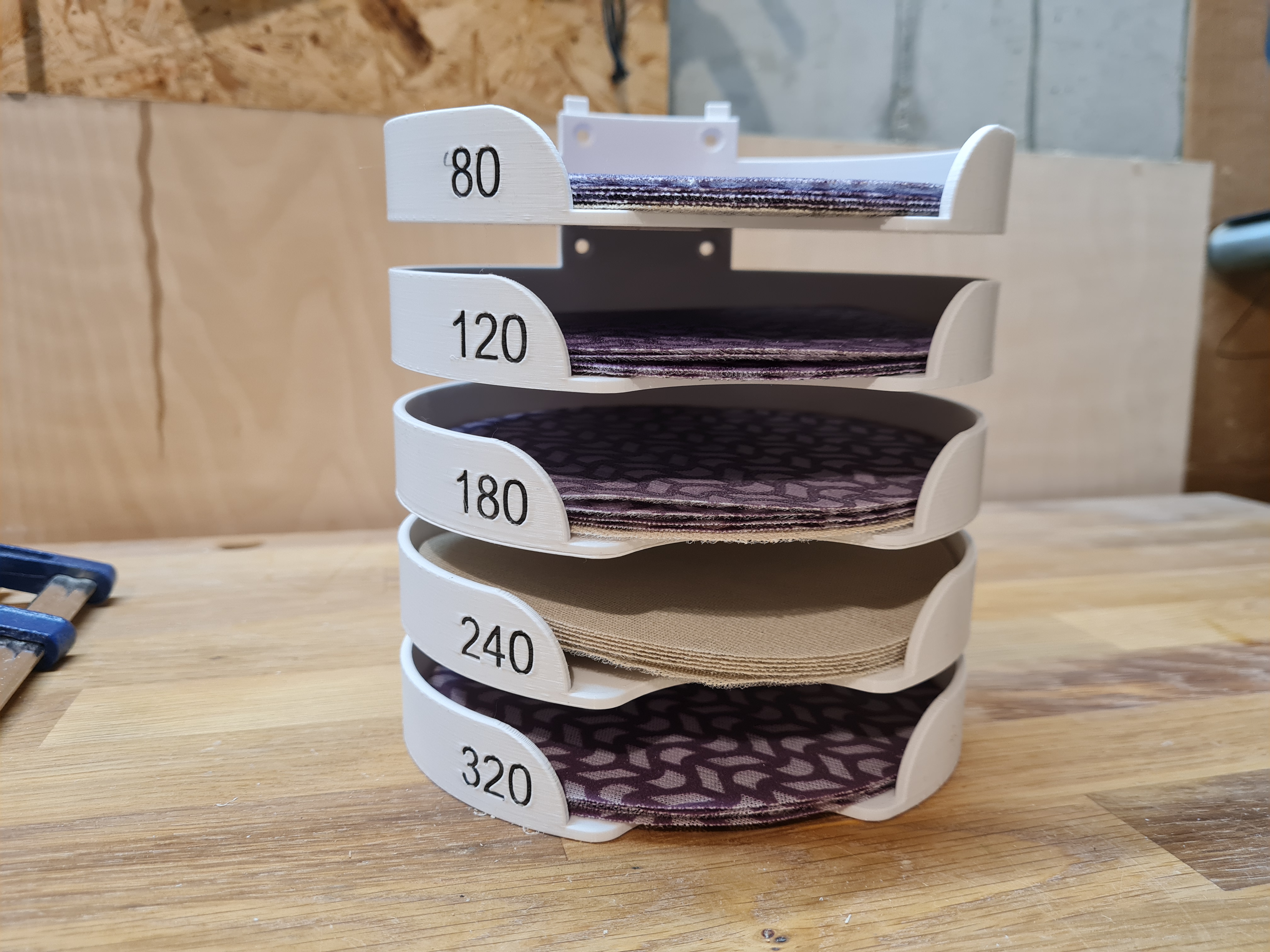 DisKeeper - Modular sanding disk paper storage 125 and 150 mm for wall ...