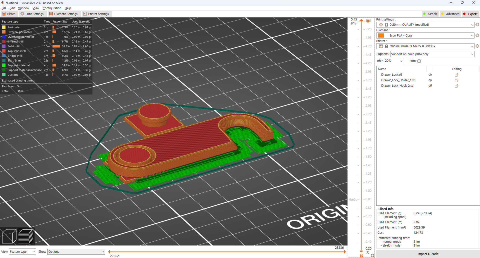 Miniatura 3 do modelo 3D Simple drawer lock / 간단한 서랍 잠금장치