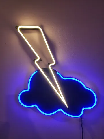 Neon Lightning Bolt