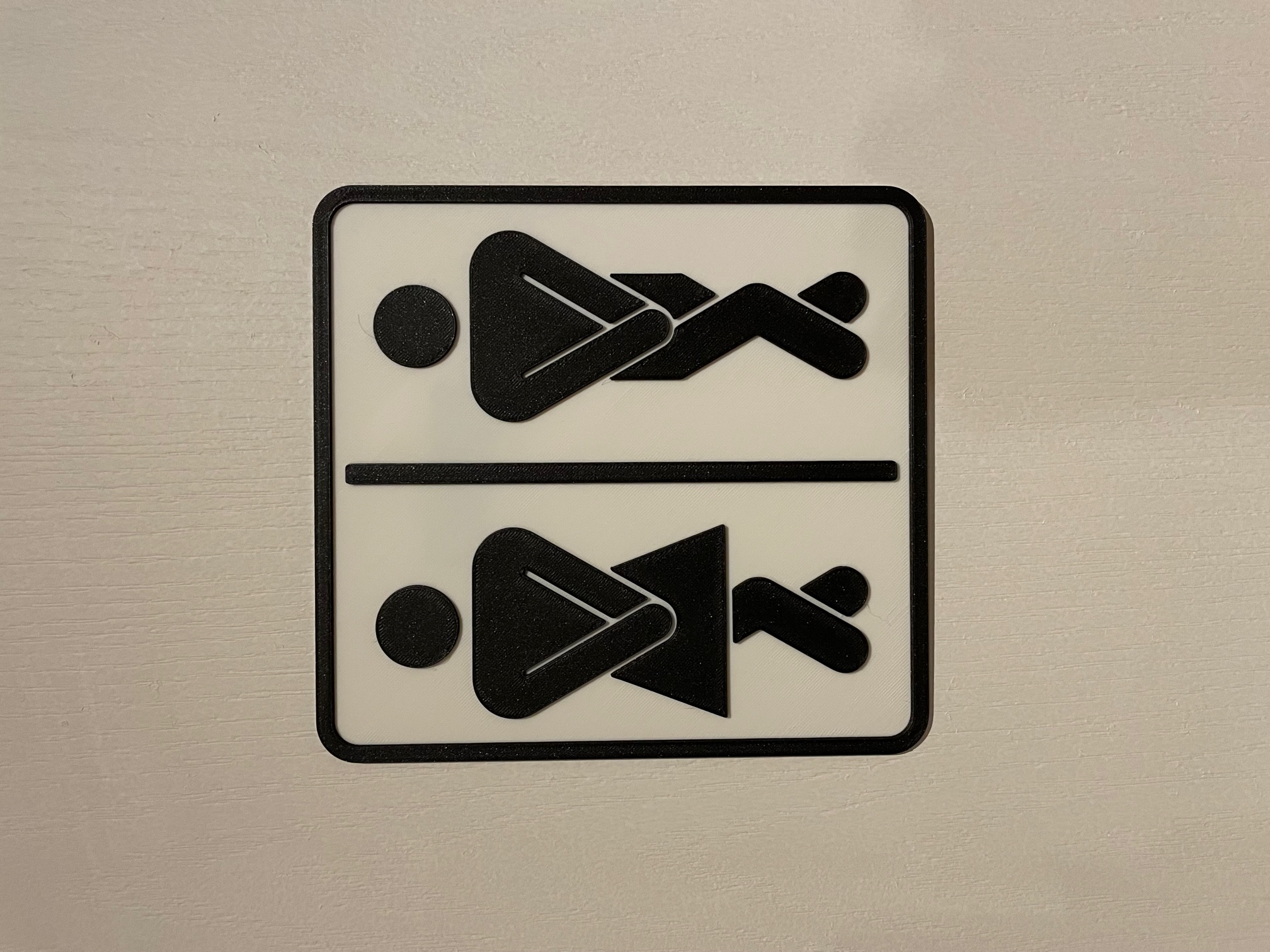 Humorous Bathroom sign by Miguel M. | Download free STL model ...