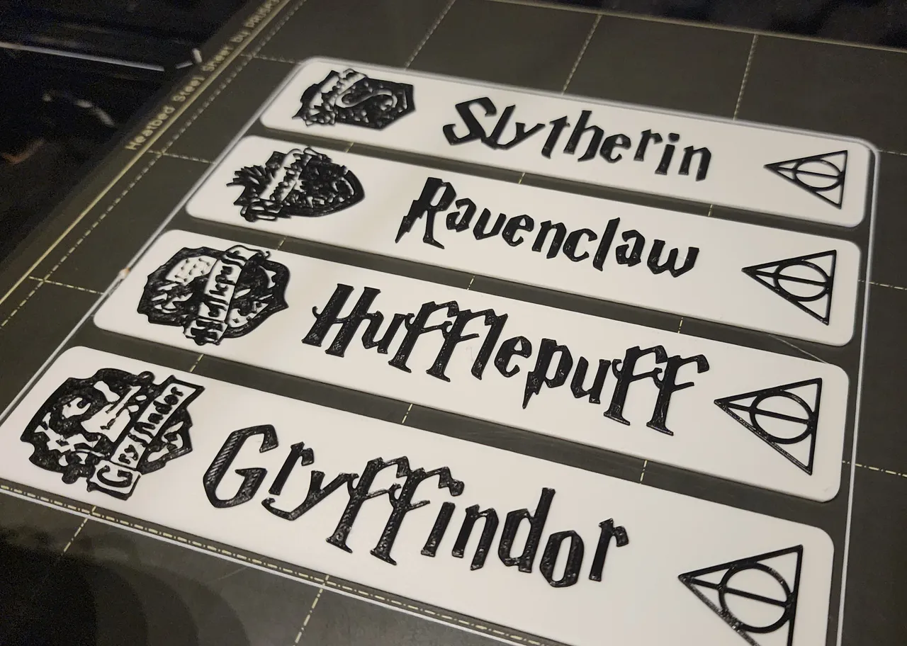 Harry Potter House Bookmarks 2 Color by Triple G Workshop | Download free STL model | Printables.com for Harry Potter Directional Sign Printable Free