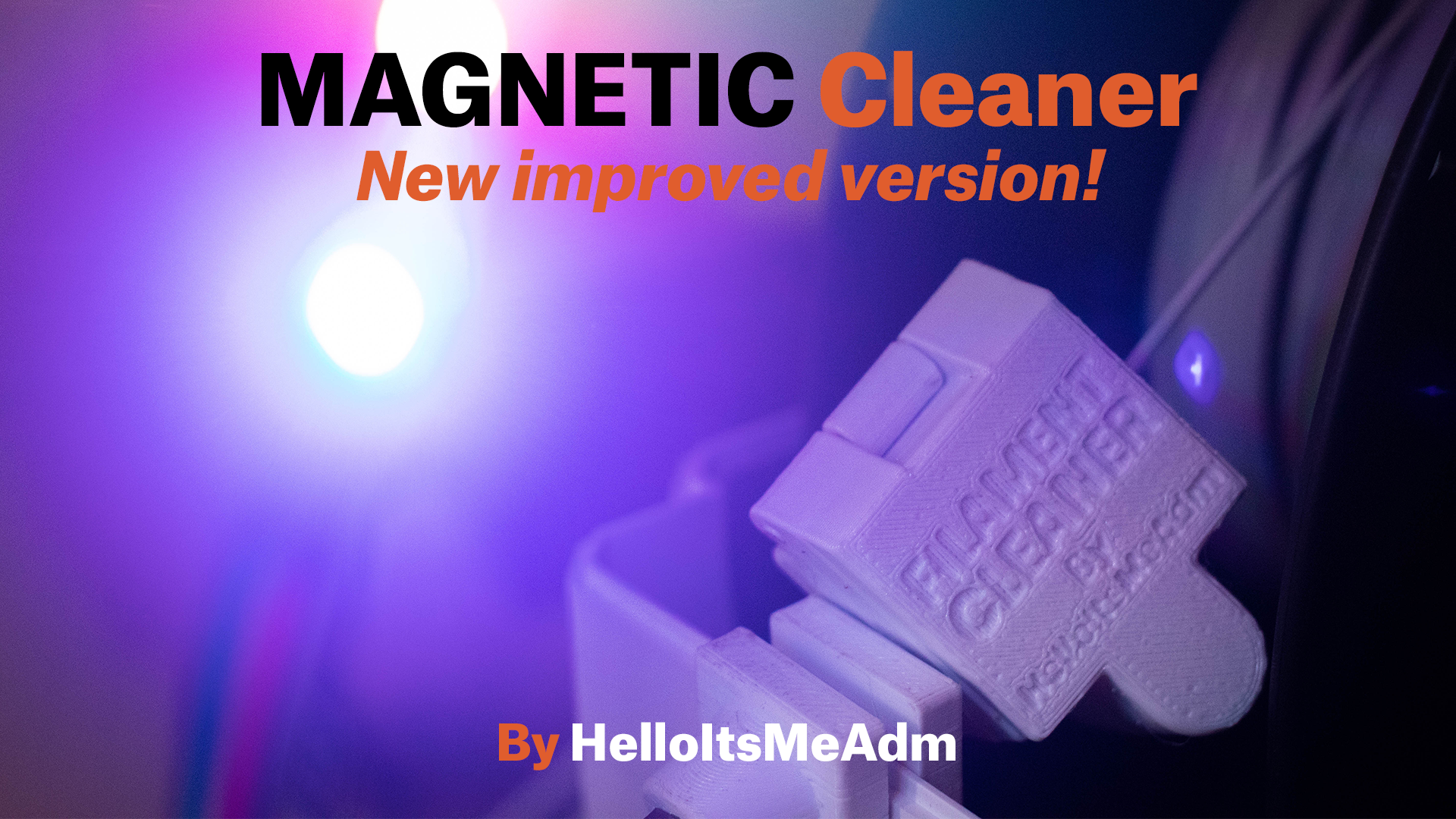 Magnetic filament cleaner v2 - CUSTOMIZABLE