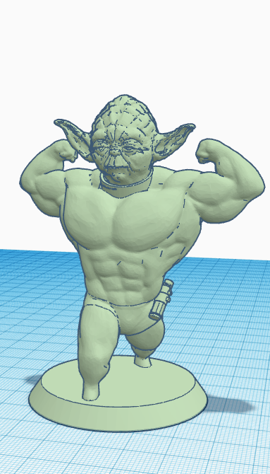 Buff Yoda 3D model thumbnail